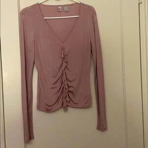 DKNY purple vintage silk long sleeve size: M